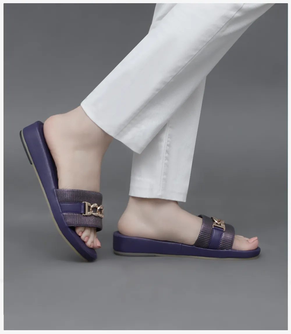 BW7563-PURPLE-Women Comfort Slipper