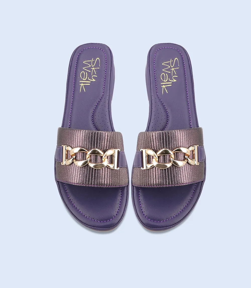 BW7563-PURPLE-Women Comfort Slipper