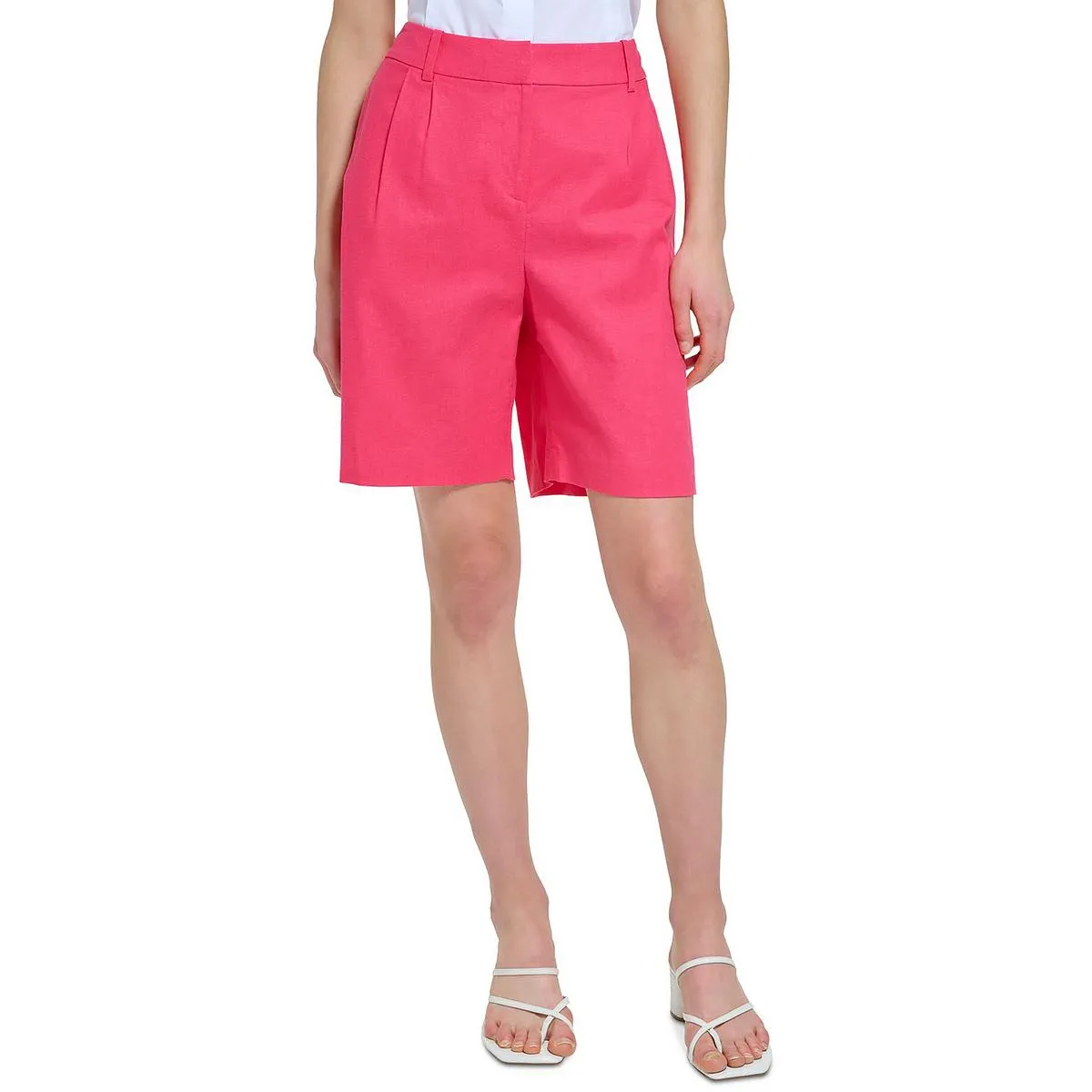 Calvin Klein Womens High Rise Mini Casual Shorts