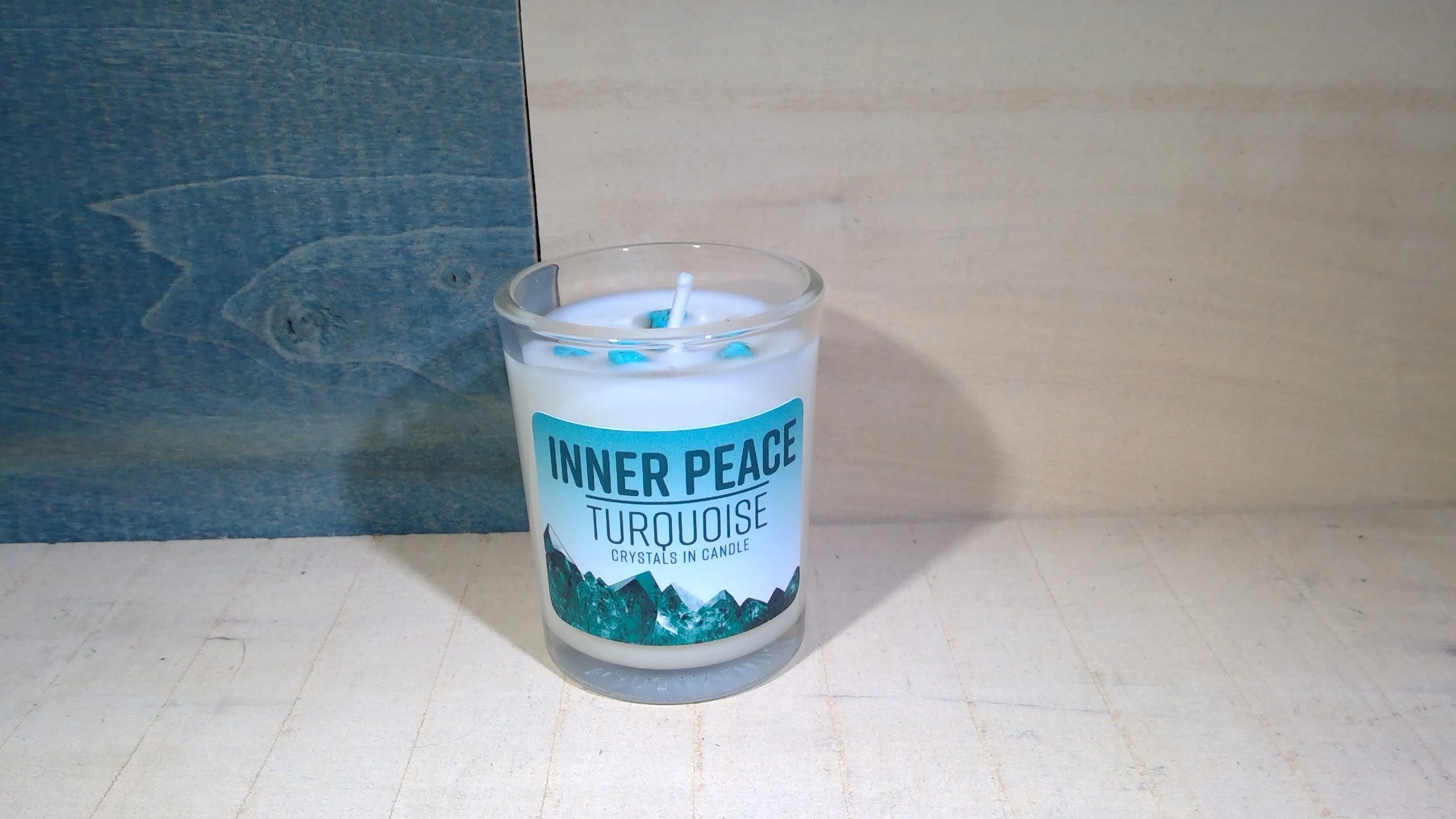 Candle - Inner Peace Energy Stone - Turquoise