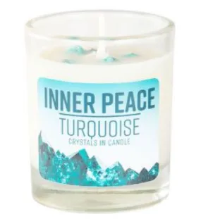 Candle - Inner Peace Energy Stone - Turquoise