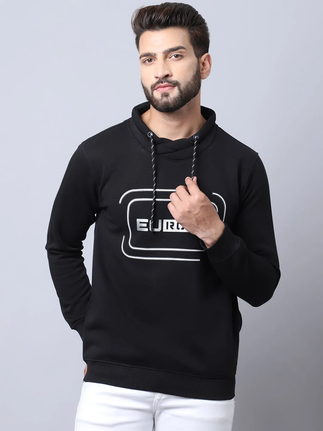 Cantabil Black Sweatshirt for Men's