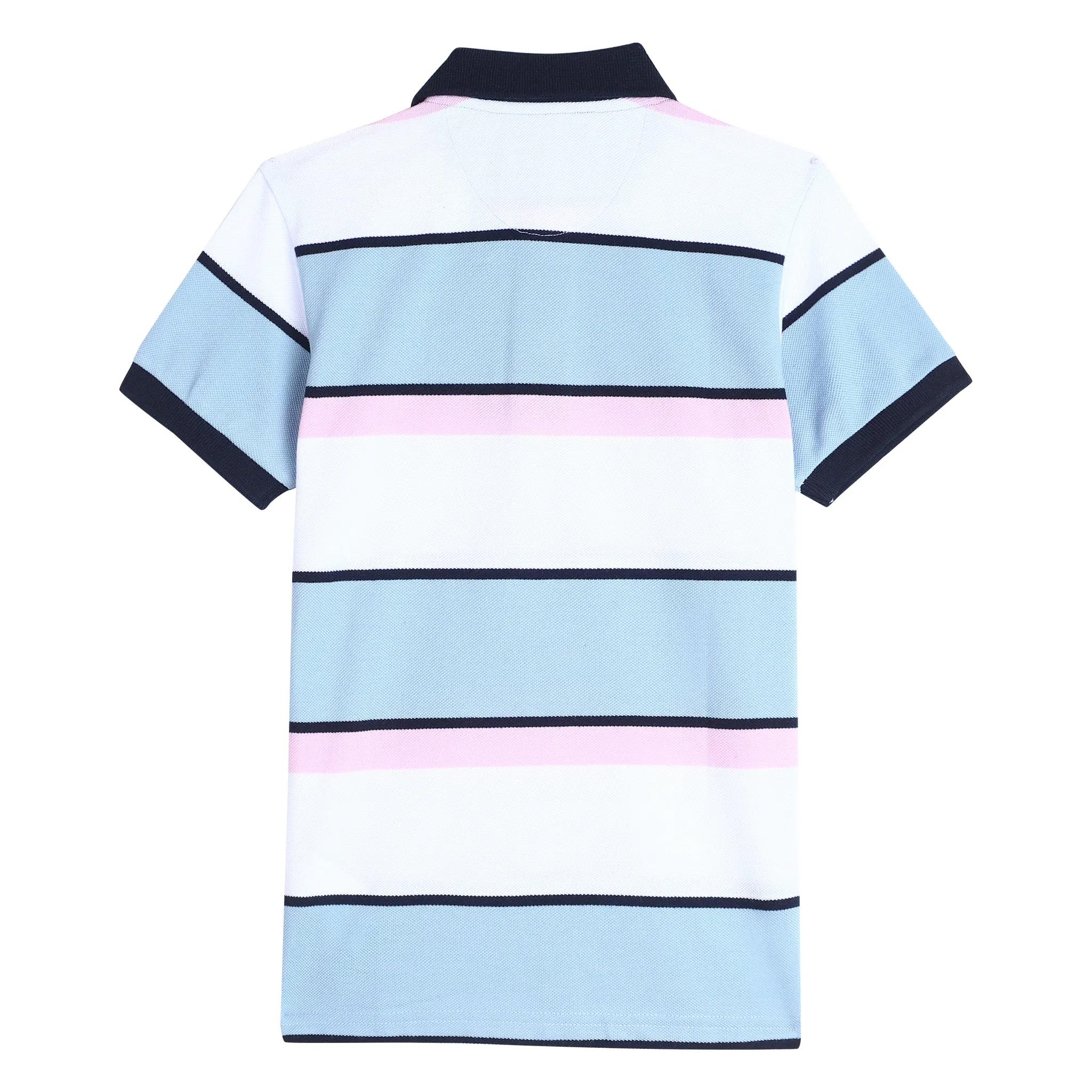 Cantabil Boys Navy Blue Striped Half Sleeves Casual T-Shirt