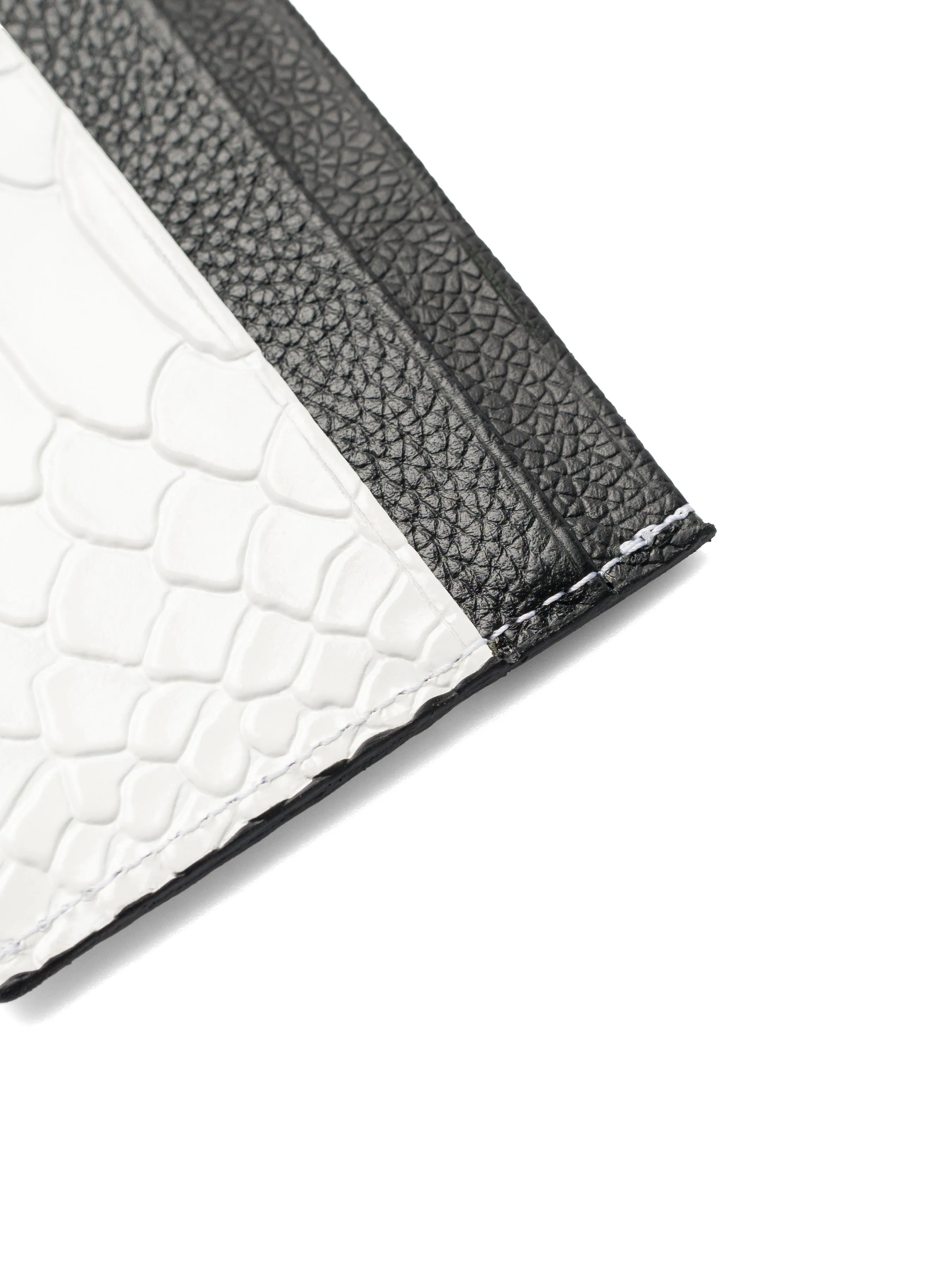 Card Holder - White Phyton Leather