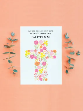 Catholic Baptism Greeting Card