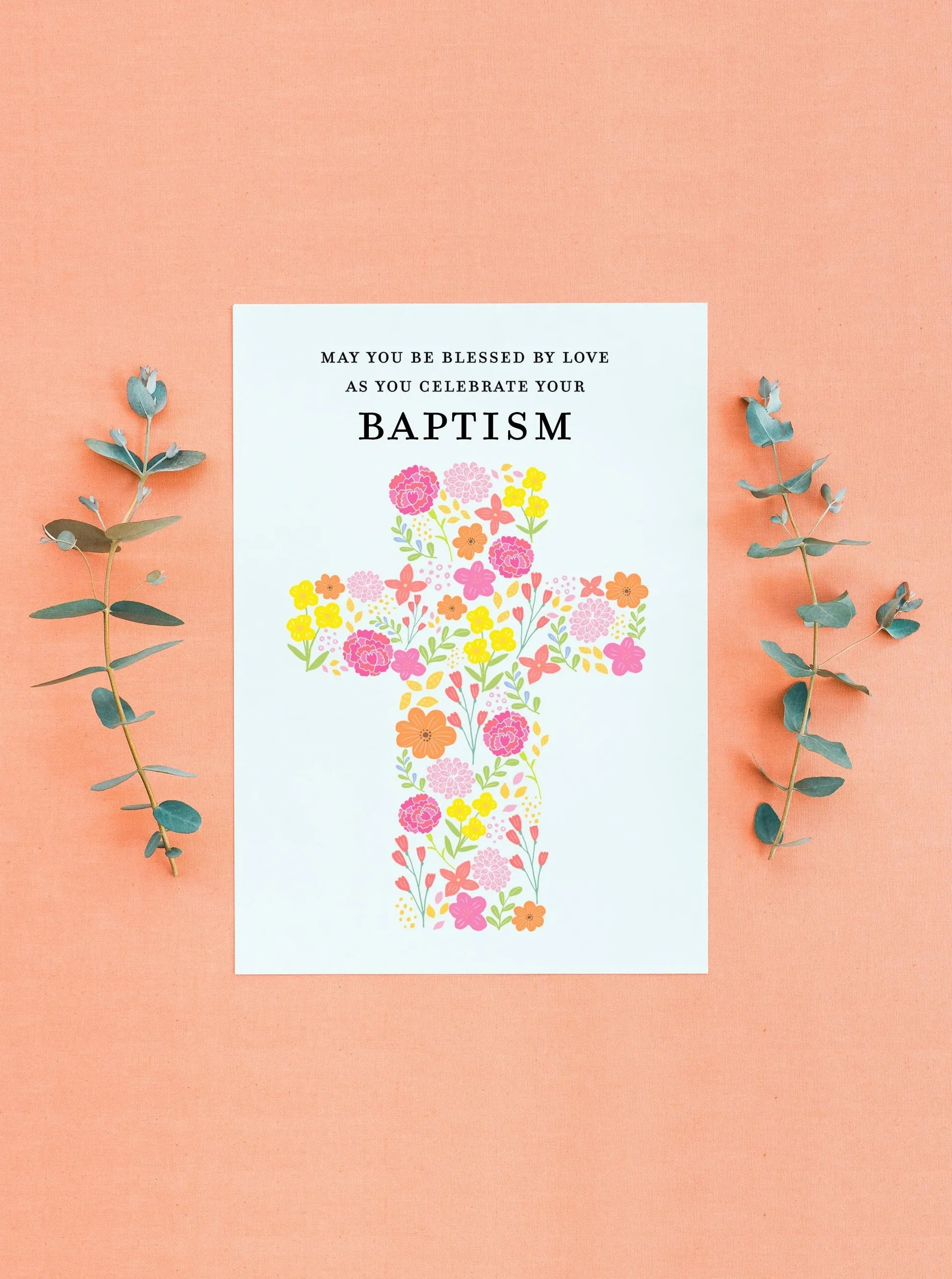 Catholic Baptism Greeting Card