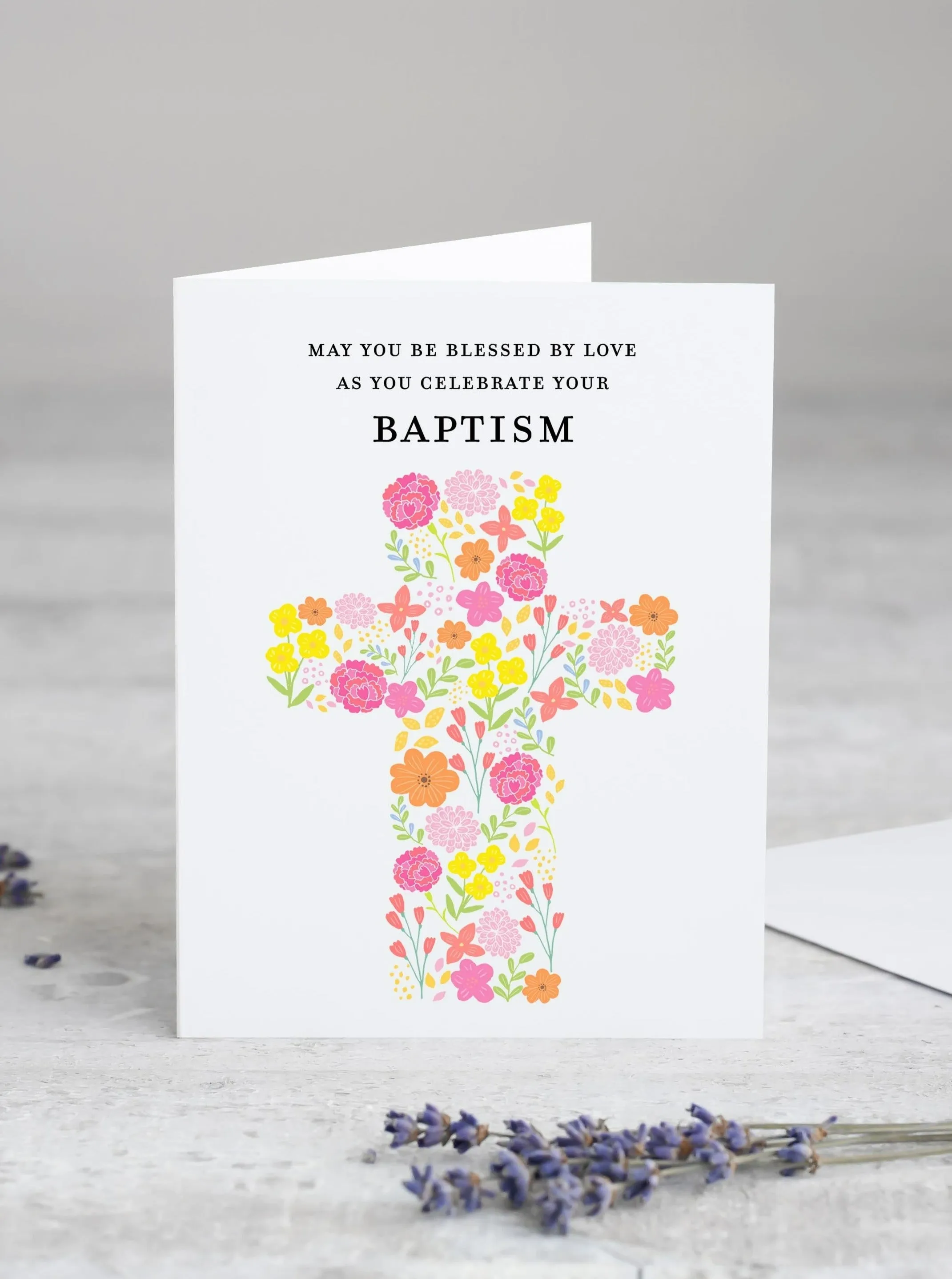 Catholic Baptism Greeting Card