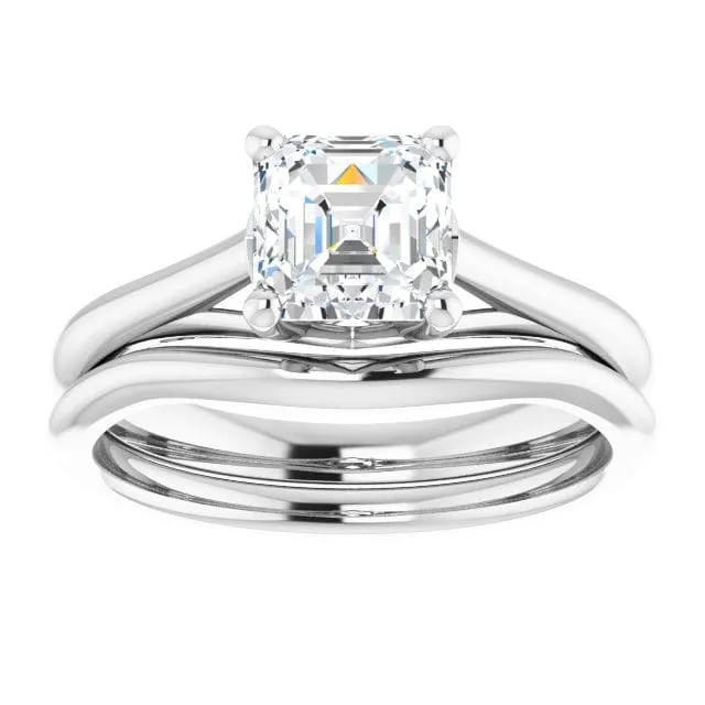 Cathryn Prong Set Cathedral Solitaire Engagement Ring - Setting only