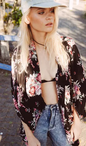 Chiffon Floral Cardigan