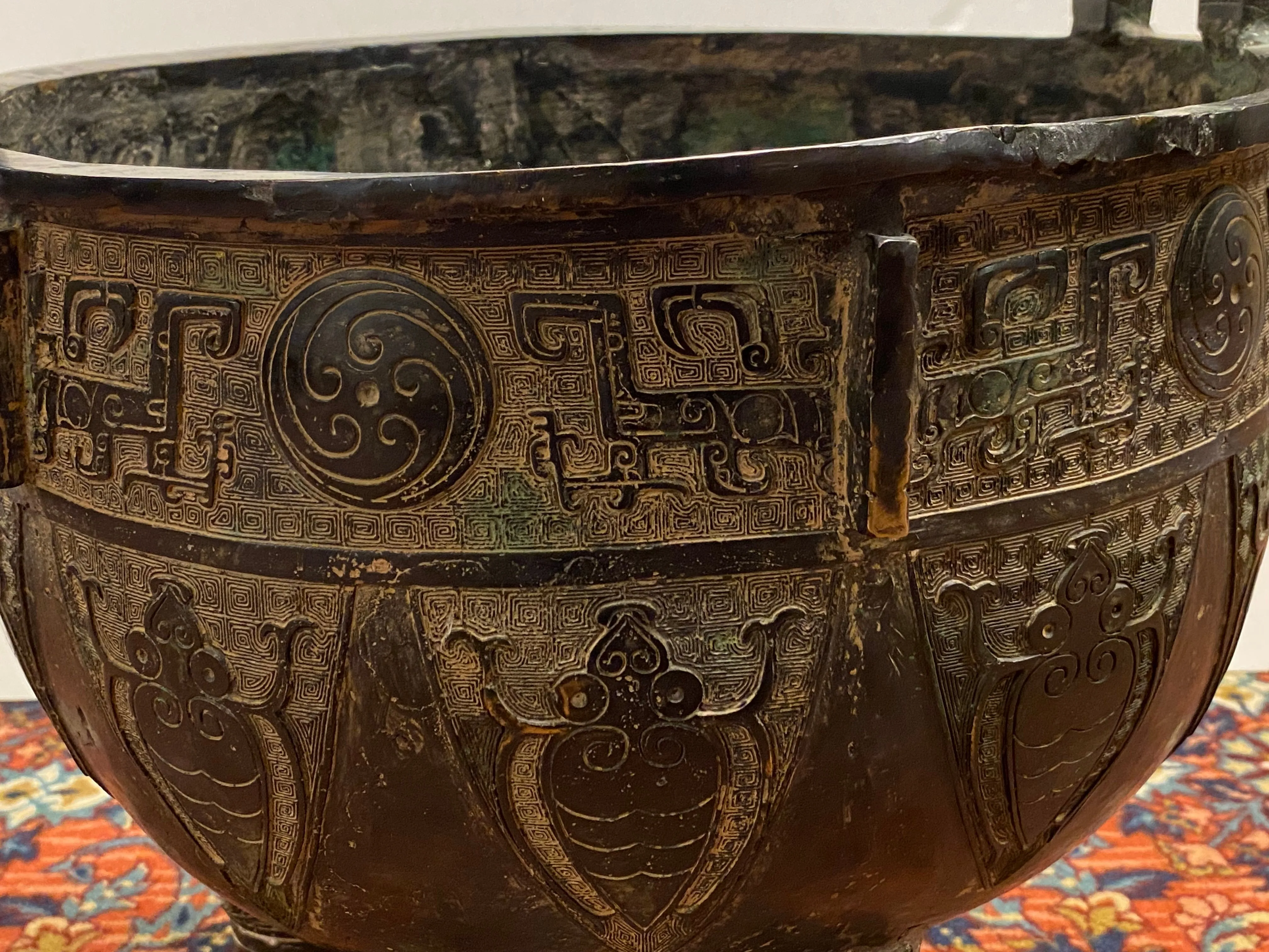 Chinese Archaic Style Monumental Bronze Vessel