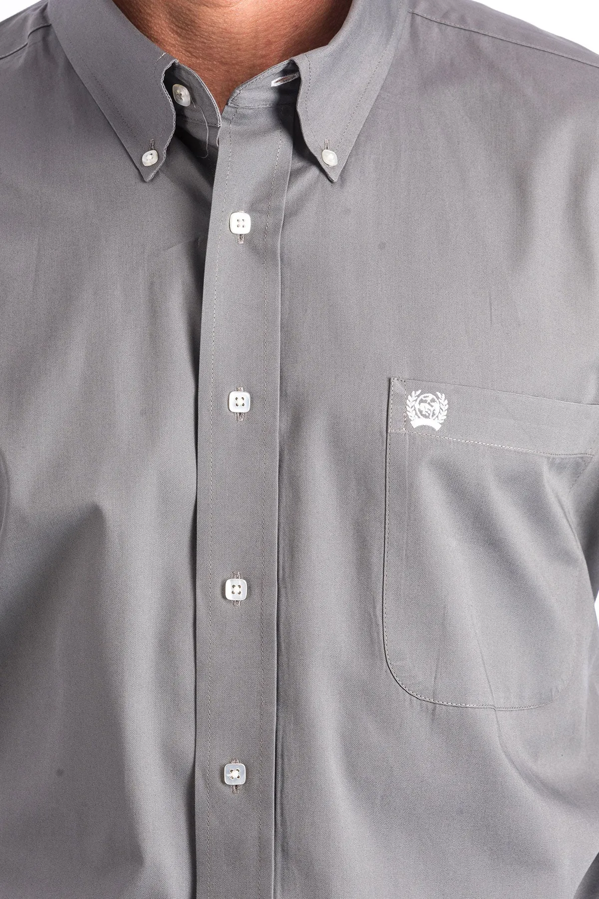 'Cinch' Men's Solid Classic Fit Button Down - Gray