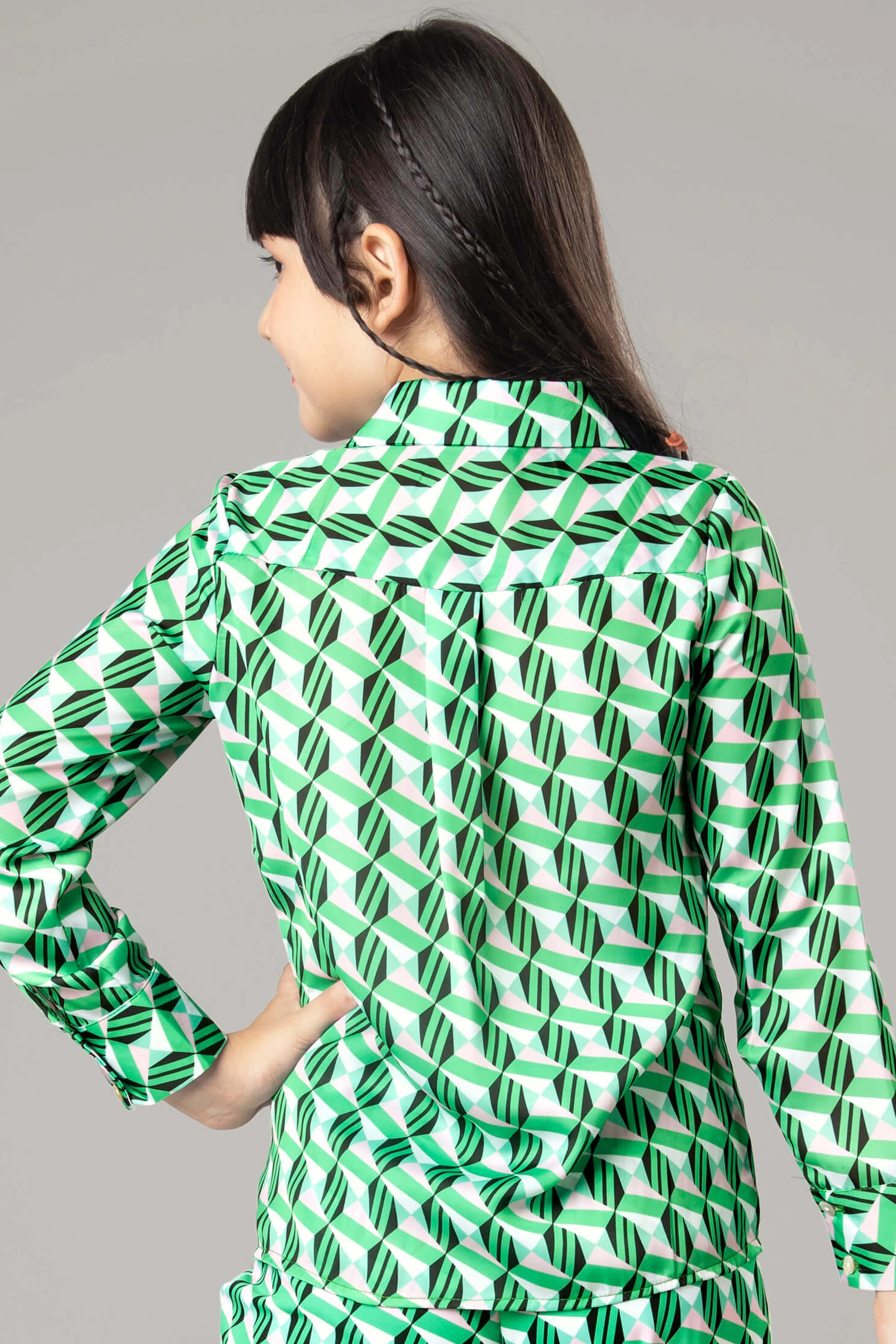 Classy Geometric Shirt For Girls