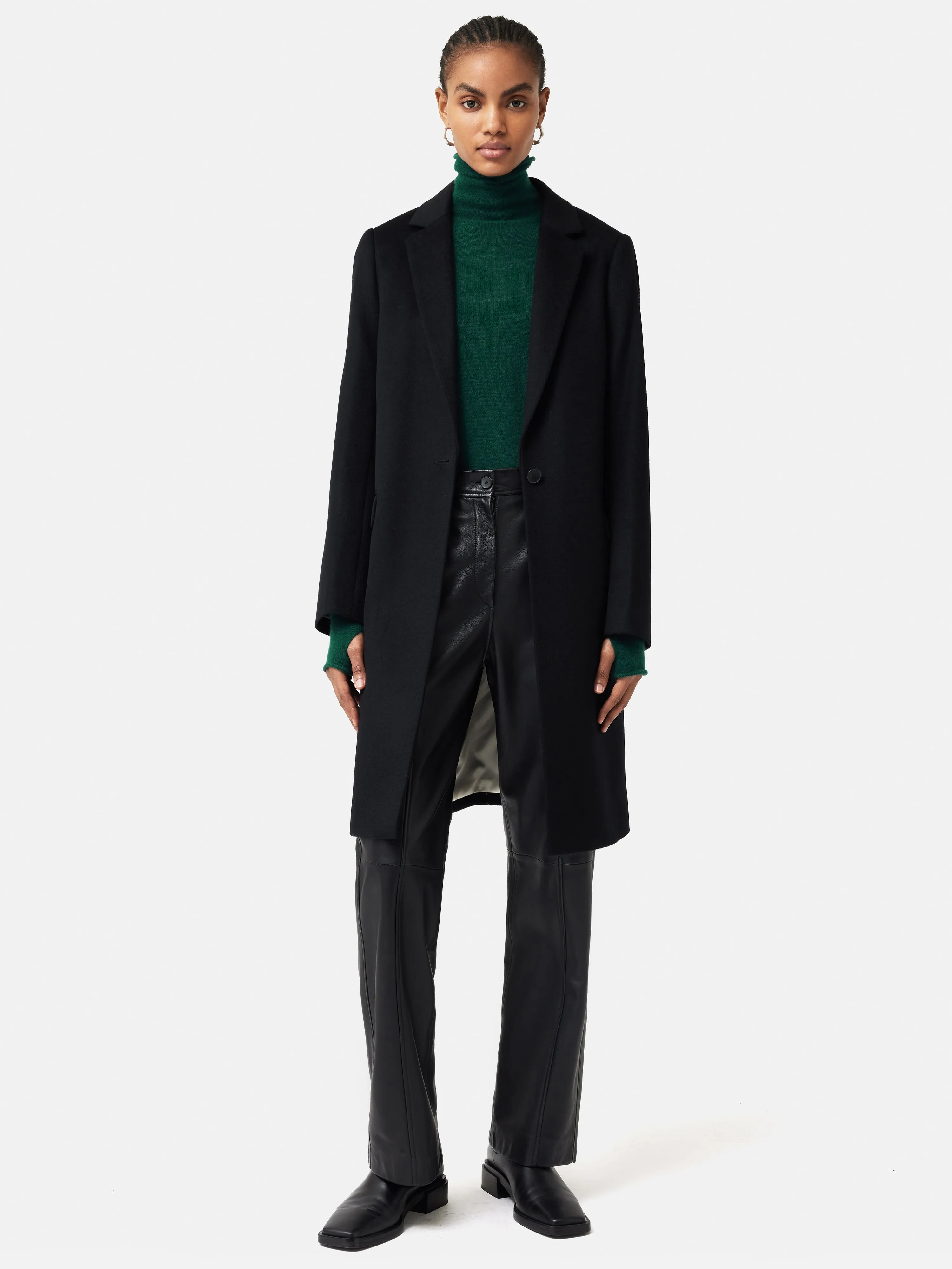 Cloud Cashmere Roll Neck | Dark Green