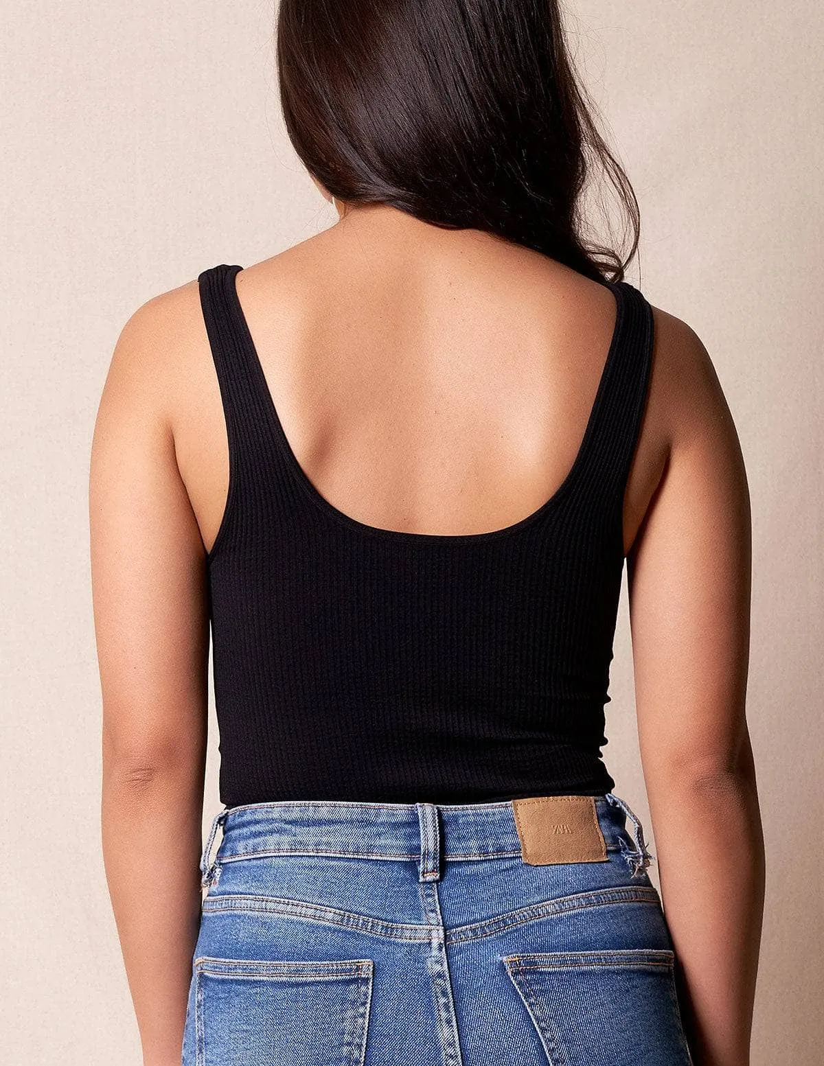 Control Fit Reversible Ribbed Crop Top