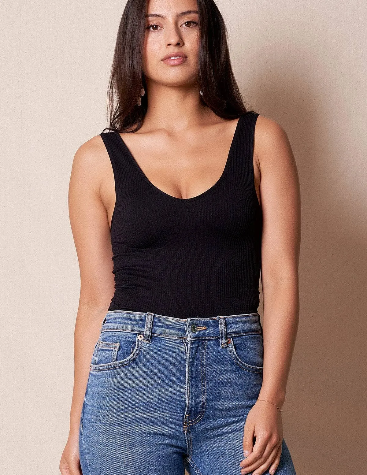 Control Fit Reversible Ribbed Crop Top