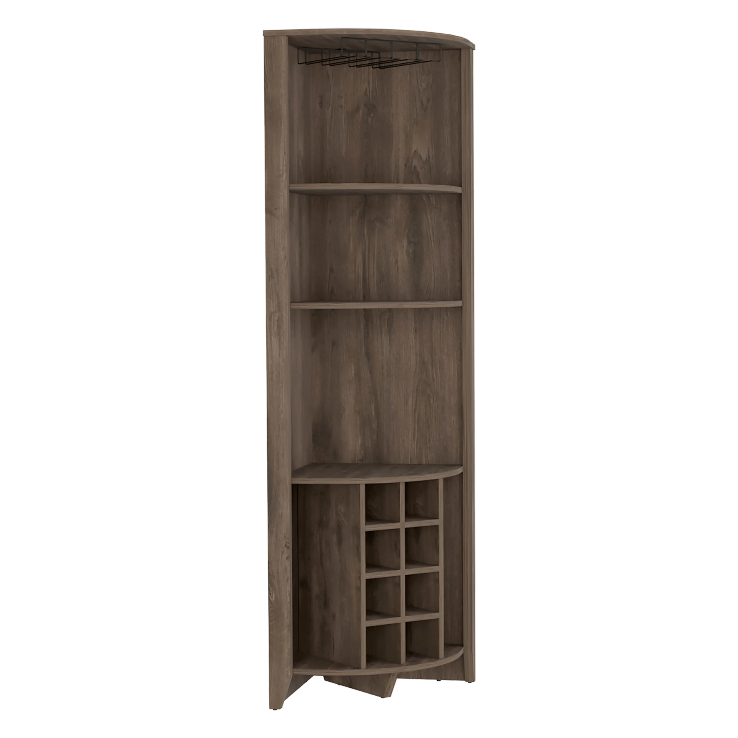 Corner Bar Cabinet Castle Dark Brown