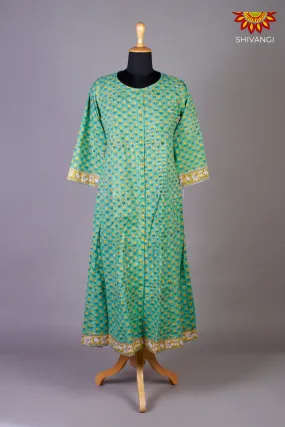 Cotton Kurti For Women - Green