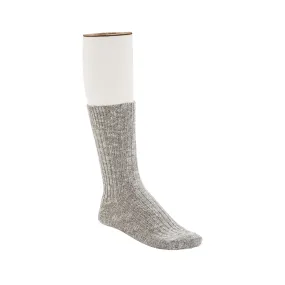 Cotton Slub Socks Women Grey White