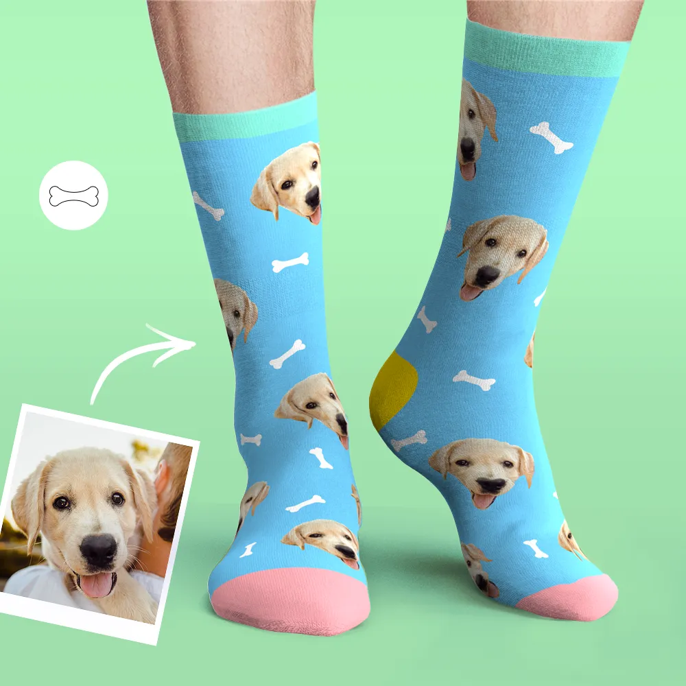 Custom Dog Face Socks Photo Pet Sock