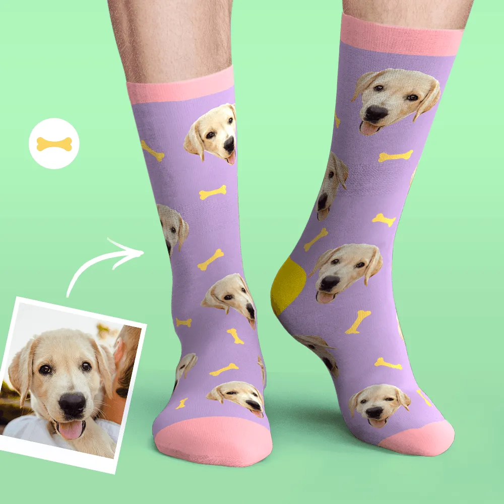 Custom Dog Face Socks Photo Pet Sock