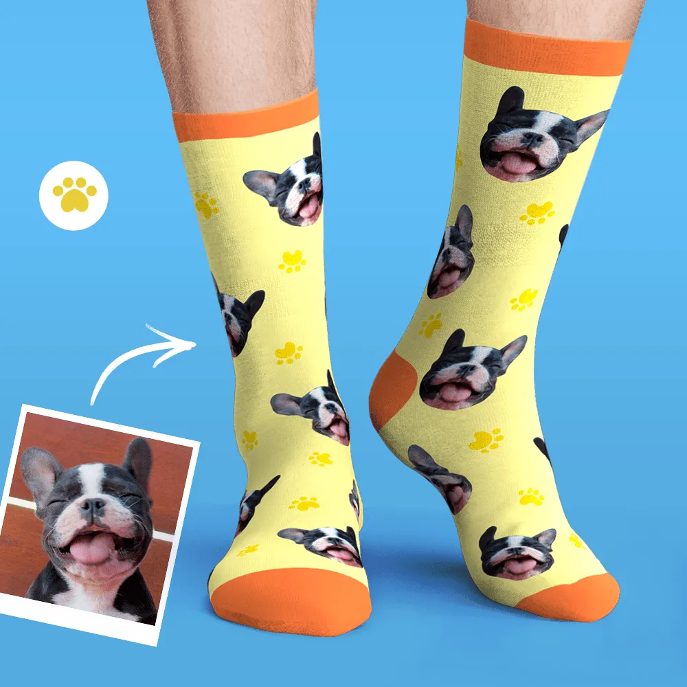 Custom Dog Face Socks Photo Pet Sock