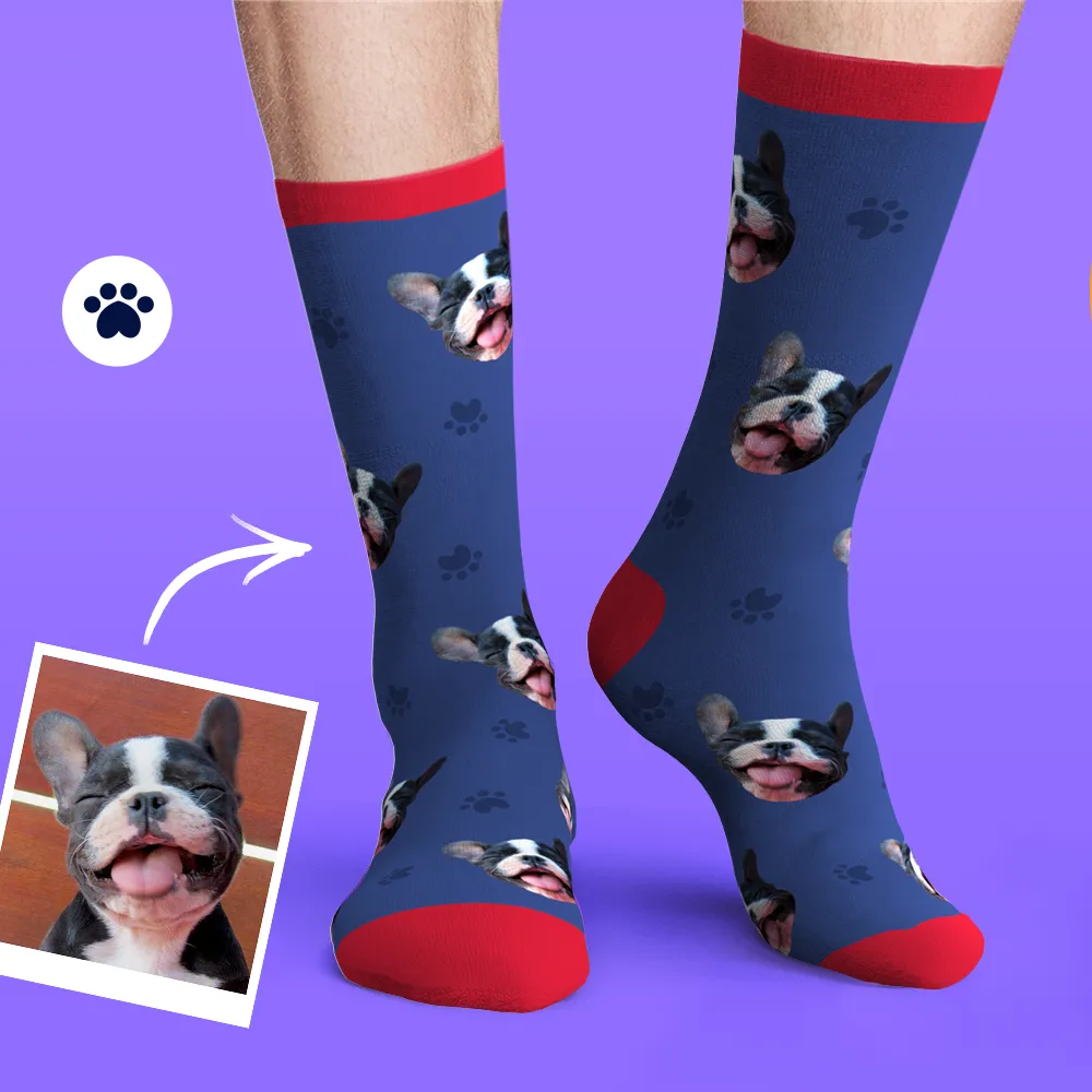 Custom Dog Face Socks Photo Pet Sock