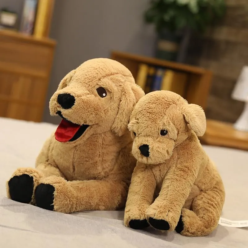 Cute dog plush toy life like labrador puppy soft doll stuffed real life animal lying position dog pillow kids toys birthday gift