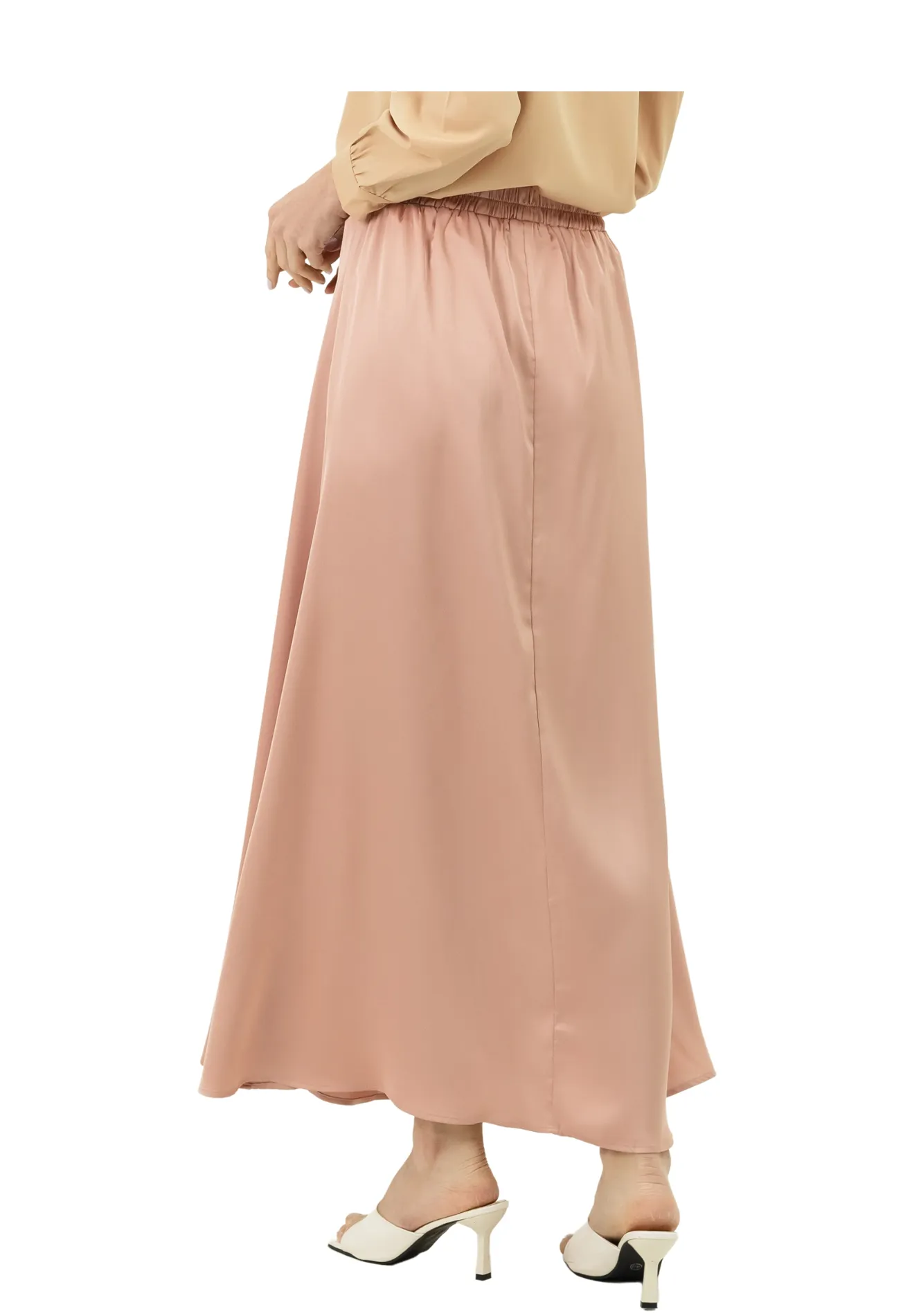 DAISY By VOIR Flowy Satin Maxi Skirt