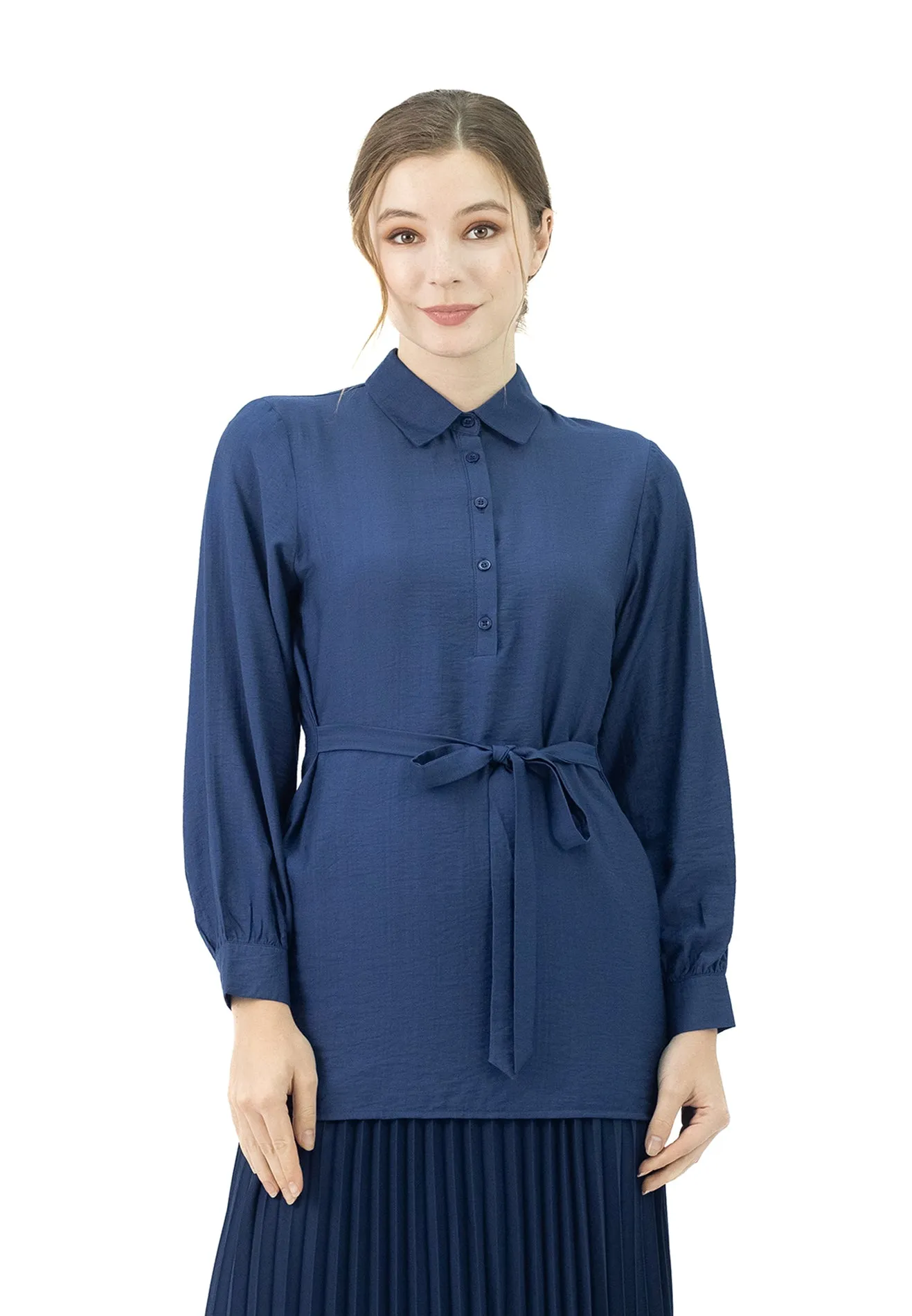 DAISY By VOIR Wing Neck Tie Front Blouse