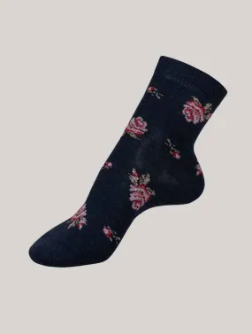 DAMEN SOCKEN MIT ROSENMUSTER