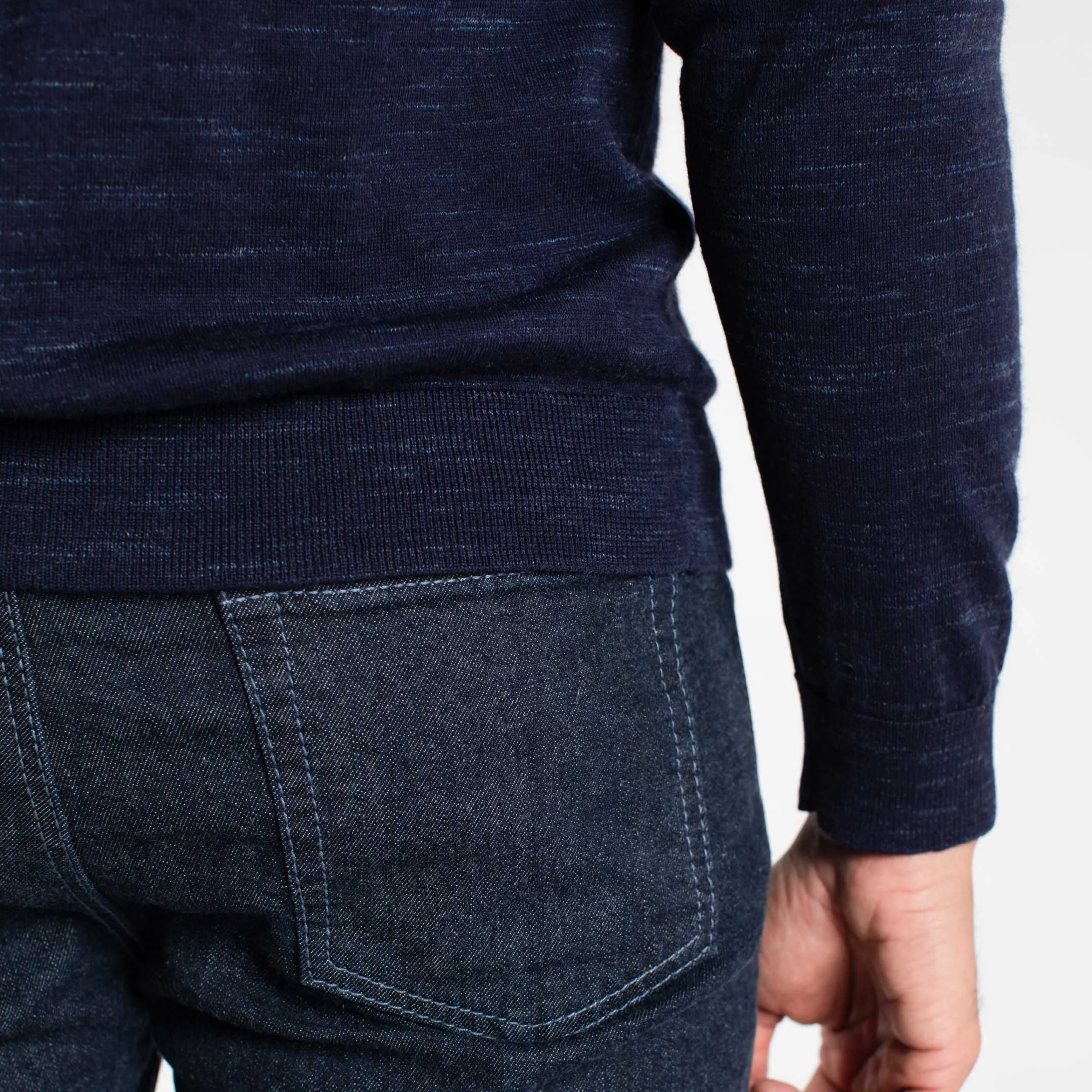 Dark Navy Mock Neck Sweater