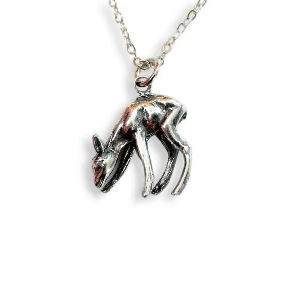 Deer Fawn Pendant Necklace