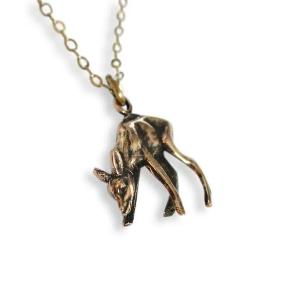 Deer Fawn Pendant Necklace