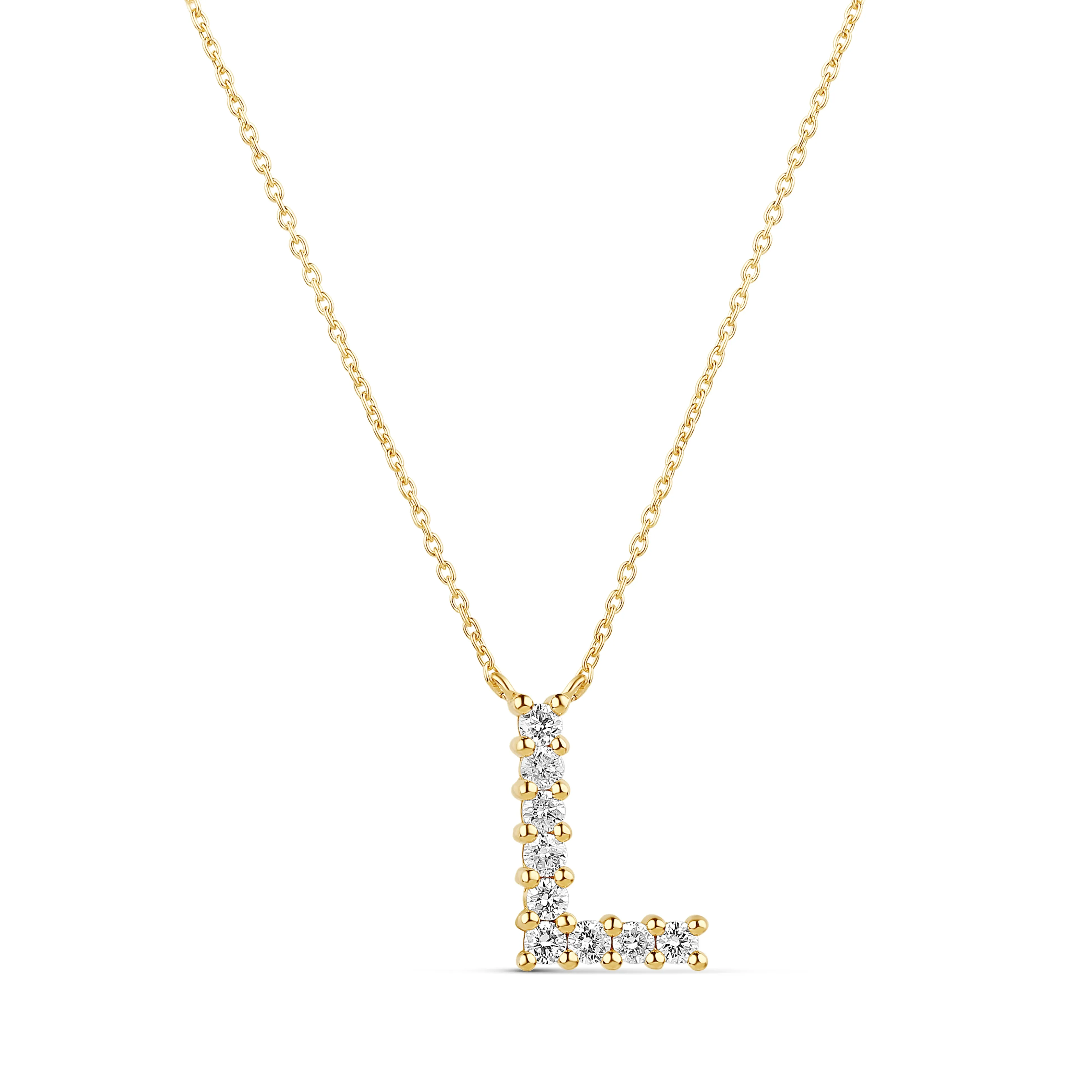 Diamond Statement Imperial Initial Necklace