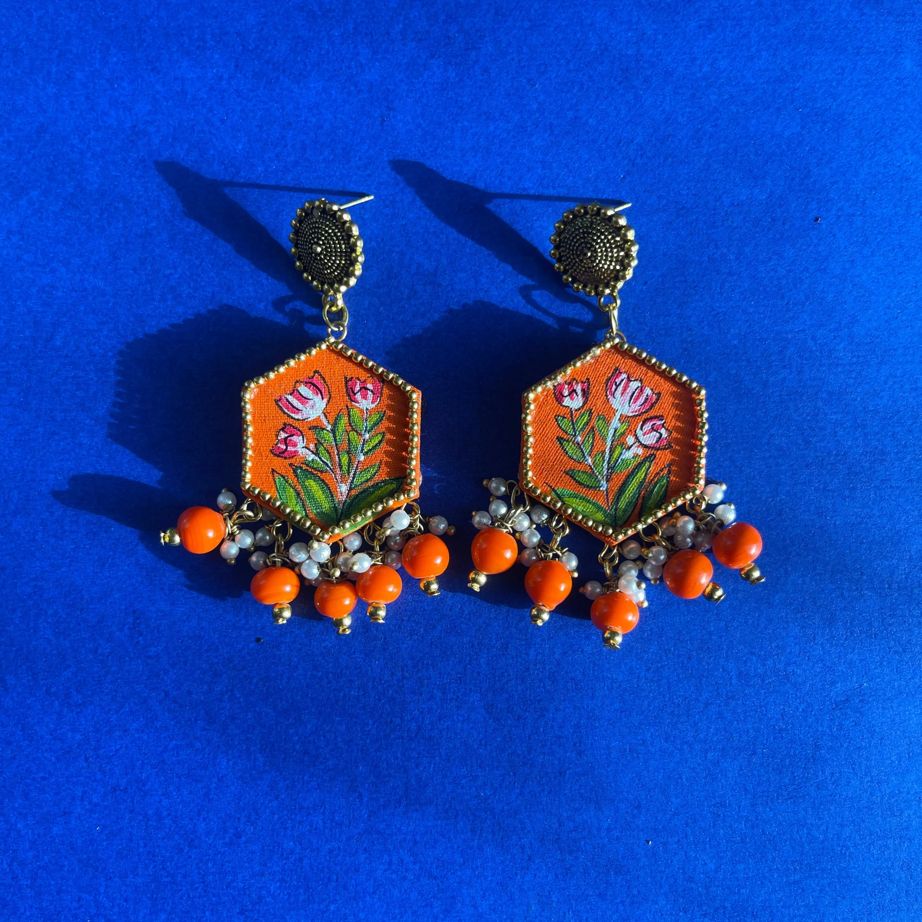 Dianthus Handpainted (Earrings)