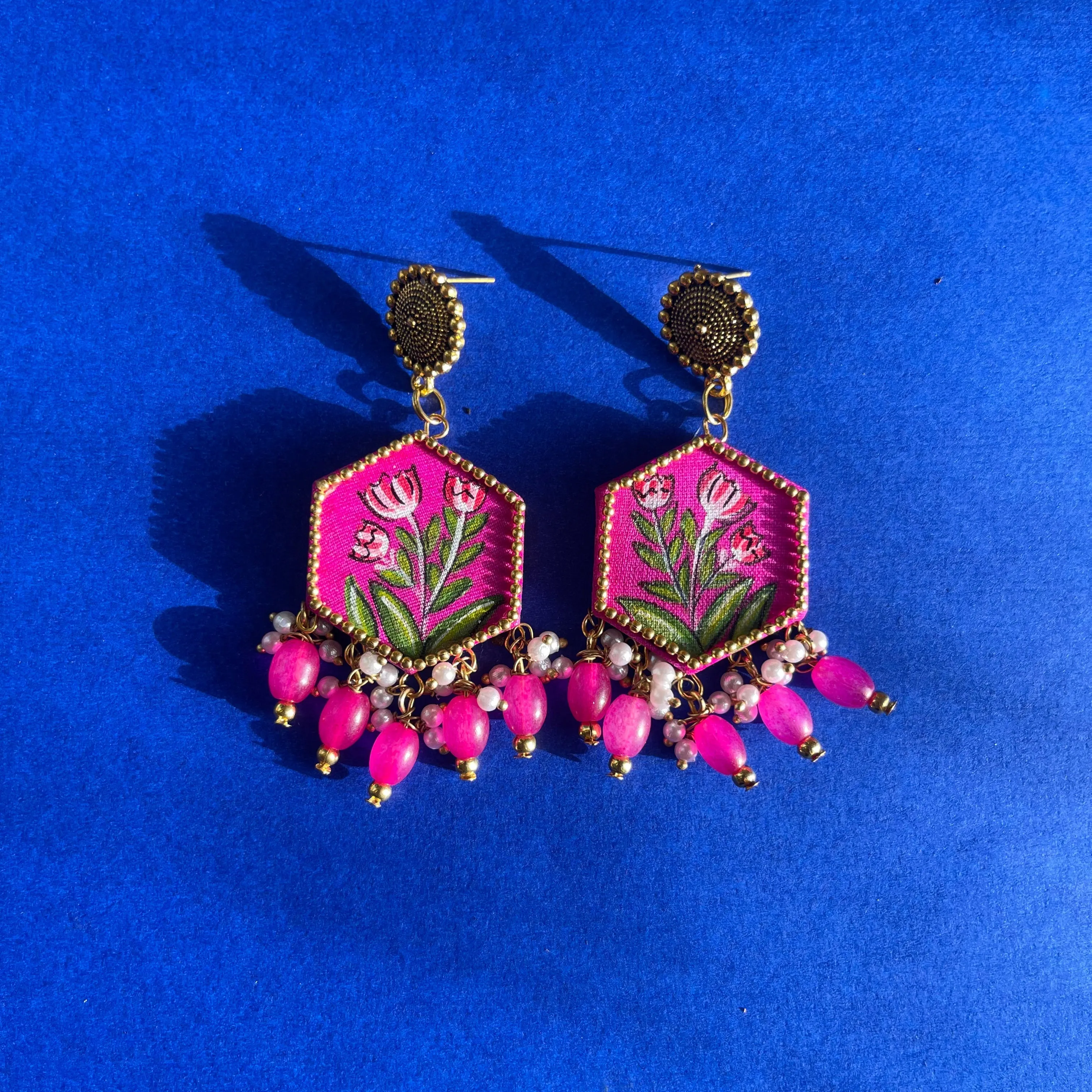 Dianthus Handpainted (Earrings)