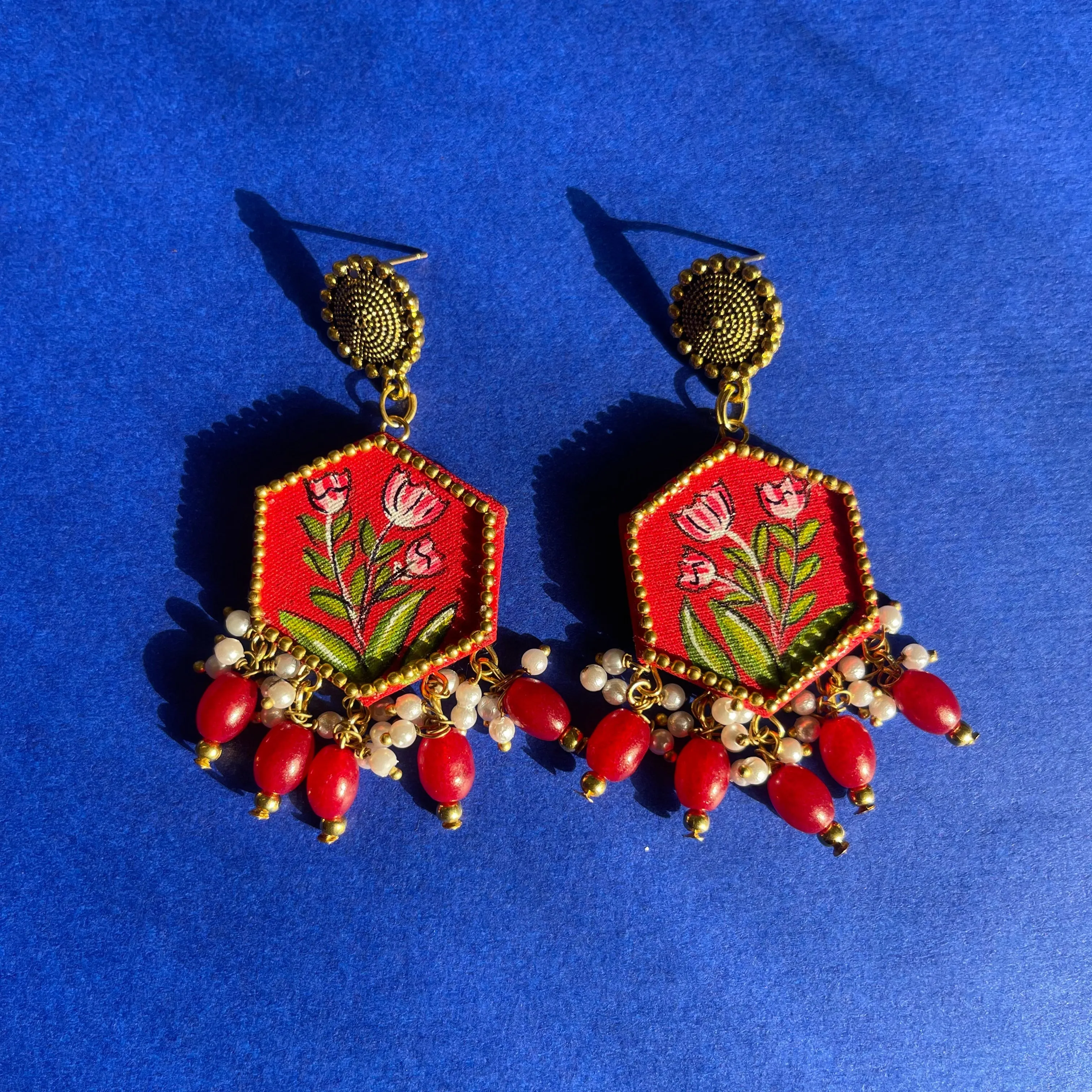 Dianthus Handpainted (Earrings)