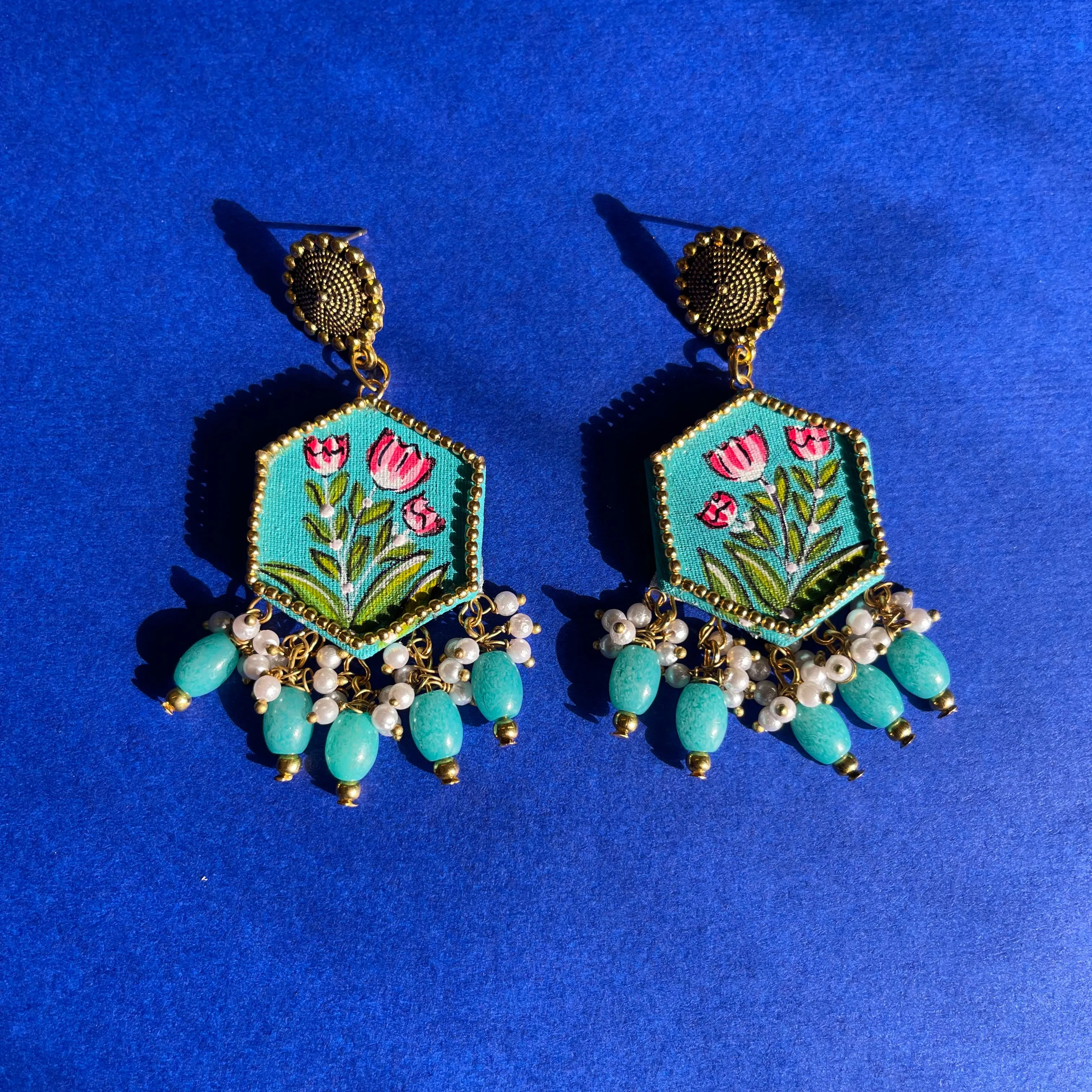 Dianthus Handpainted (Earrings)