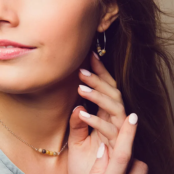 Earring | Stone Hoop | Sodalite