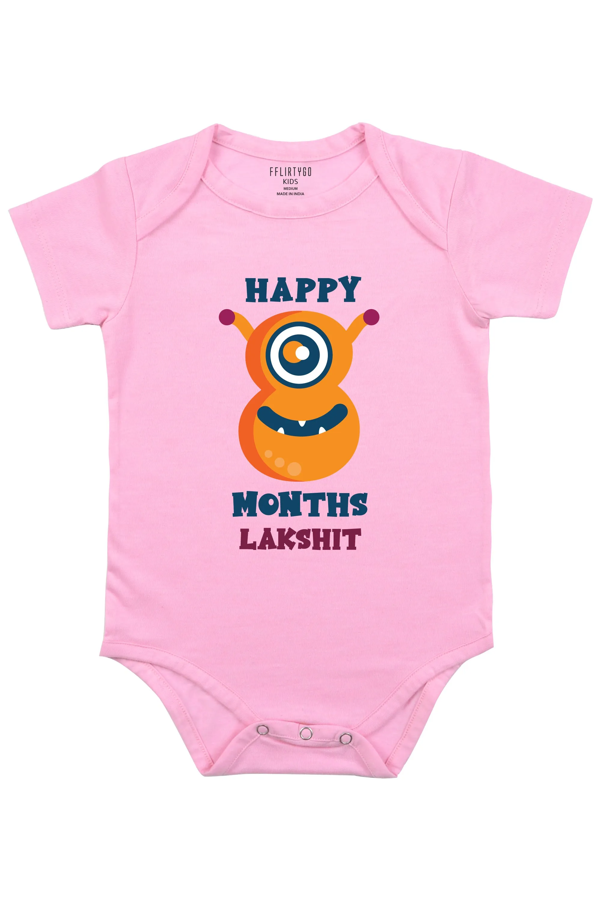 Eight Month Birthday Baby Romper | Onesies w/ Custom Name