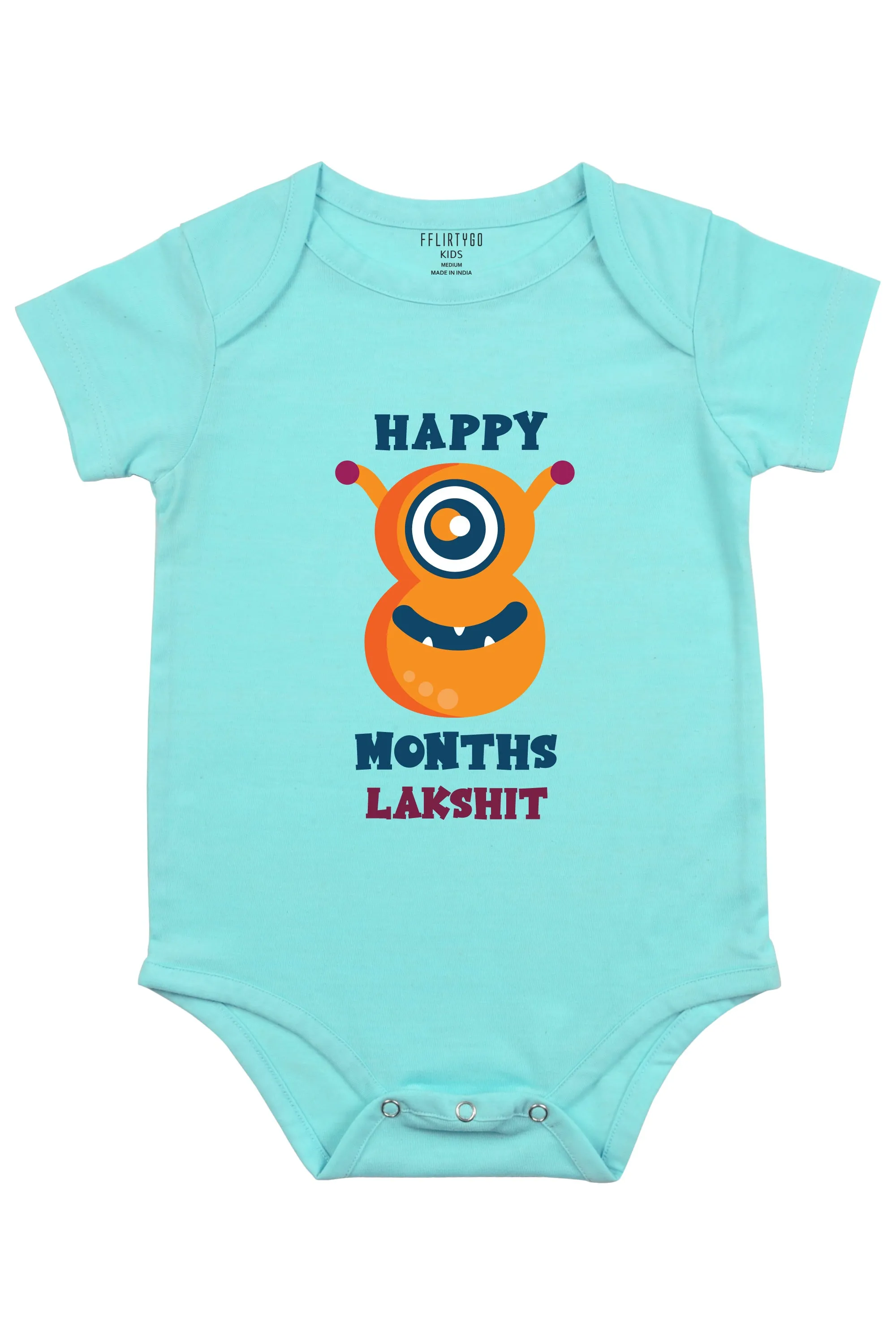 Eight Month Birthday Baby Romper | Onesies w/ Custom Name