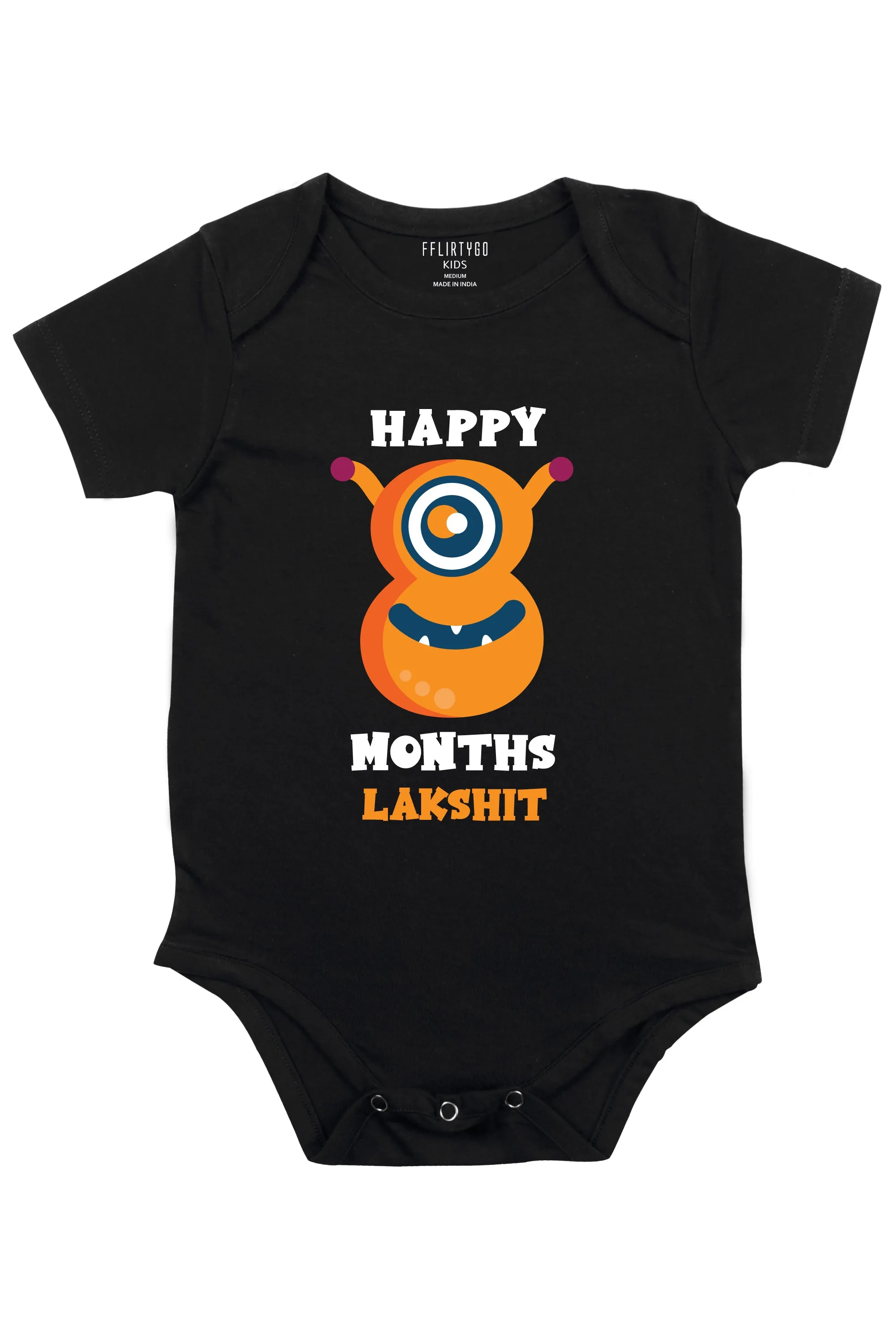 Eight Month Birthday Baby Romper | Onesies w/ Custom Name