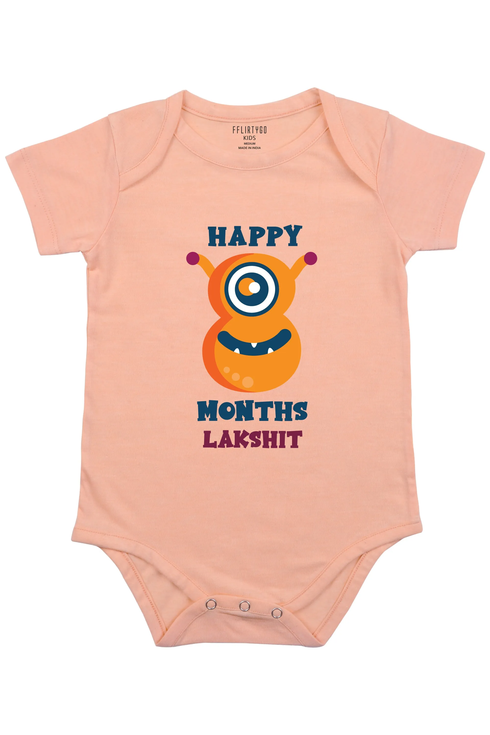 Eight Month Birthday Baby Romper | Onesies w/ Custom Name