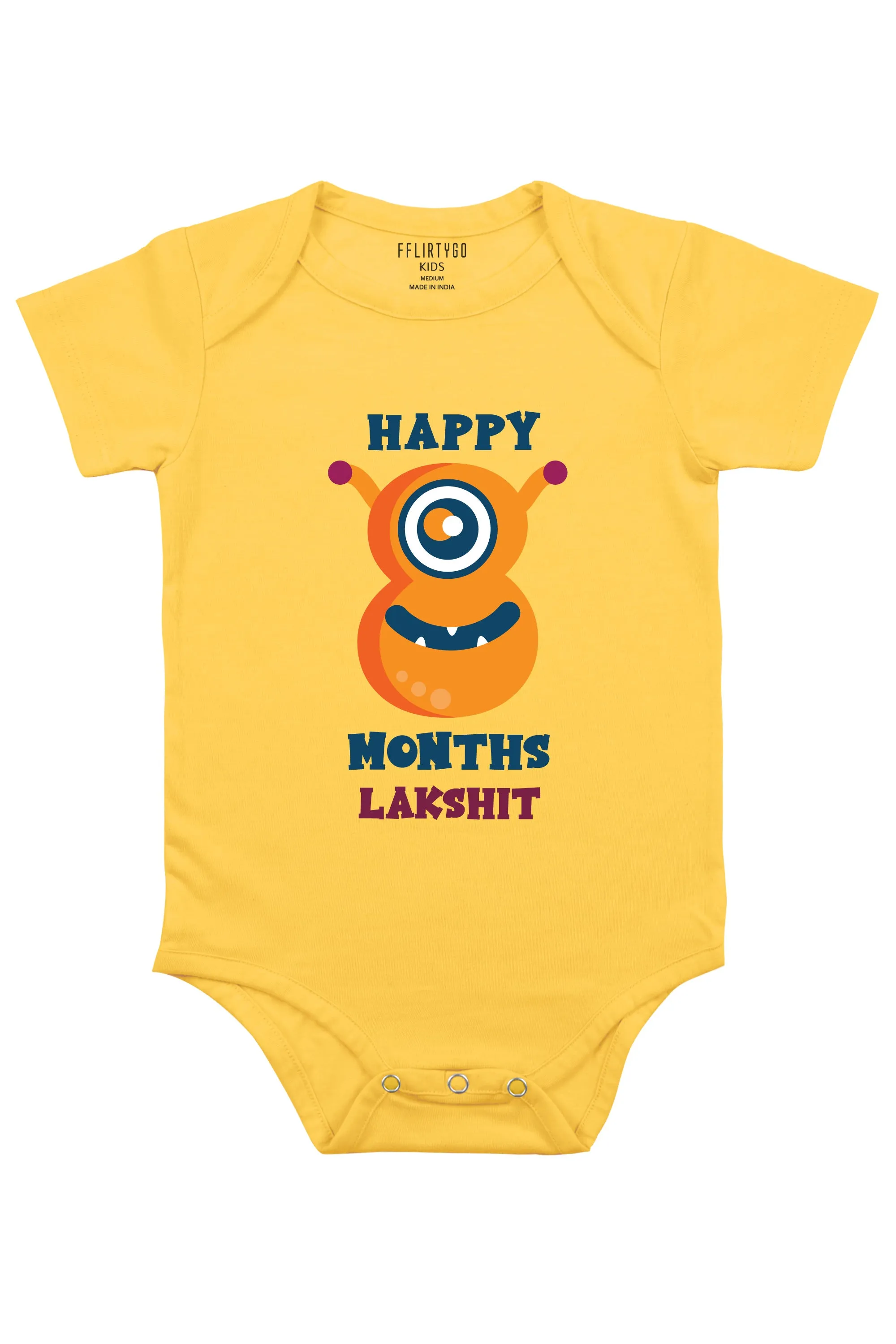 Eight Month Birthday Baby Romper | Onesies w/ Custom Name