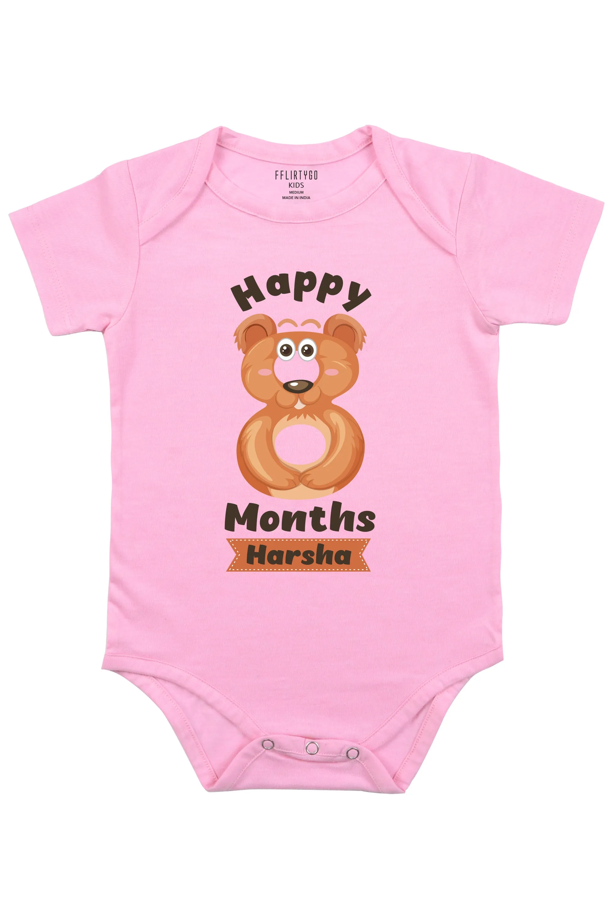 Eight Month Milestone Baby Romper | Onesies w/ Custom Name