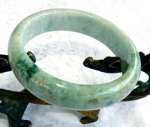 Endlessly Interesting Every Day Burmese Jadeite Bangle Bracelet 56.5 mm (BB2997)