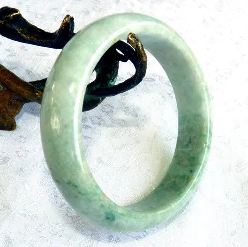 Endlessly Interesting Every Day Burmese Jadeite Bangle Bracelet 56.5 mm (BB2997)