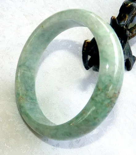 Endlessly Interesting Every Day Burmese Jadeite Bangle Bracelet 56.5 mm (BB2997)