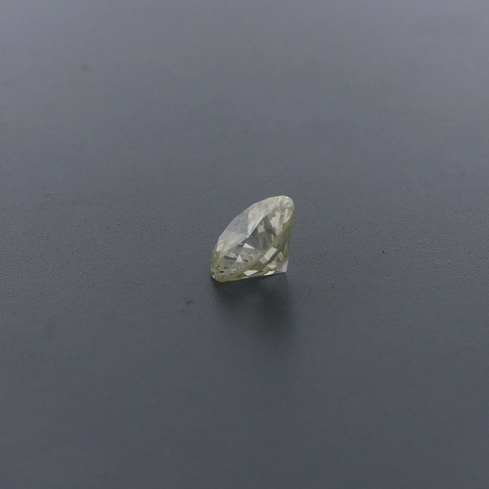 Estate Round .81ct Greenish Yellow SI1 Diamond