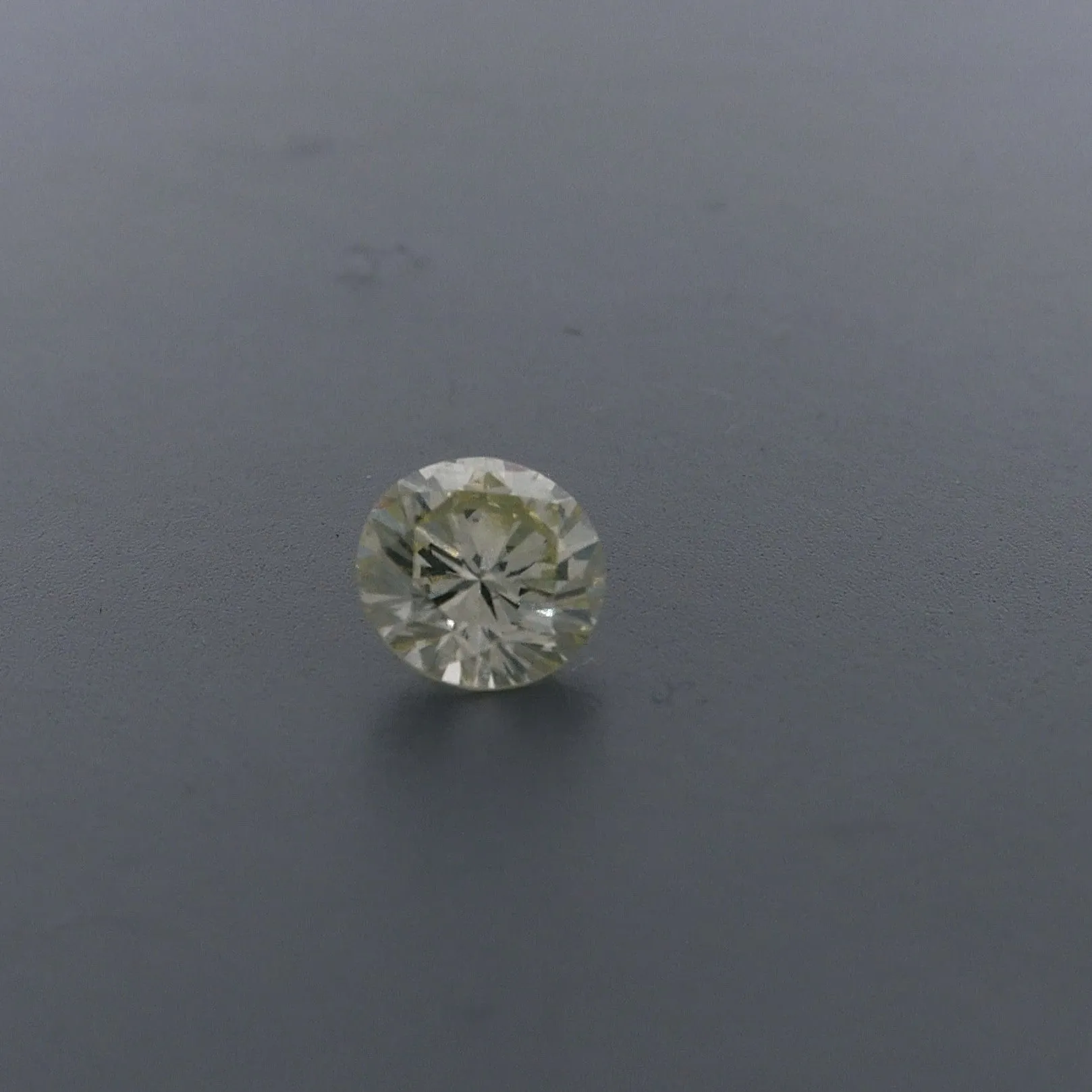 Estate Round .81ct Greenish Yellow SI1 Diamond